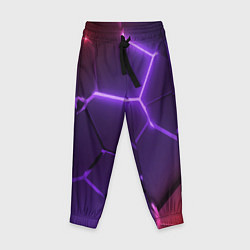 Детские брюки Красно-фиолетовые неоновые плиты в разломе