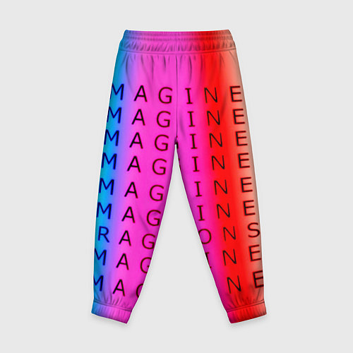Детские брюки Imagine Dragons neon rock / 3D-принт – фото 2