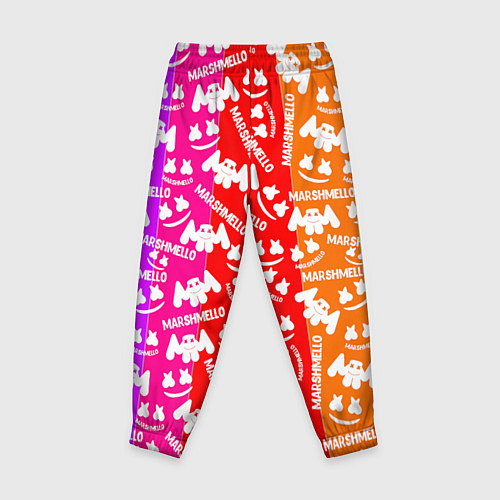 Детские брюки Marshmello rainbow / 3D-принт – фото 2