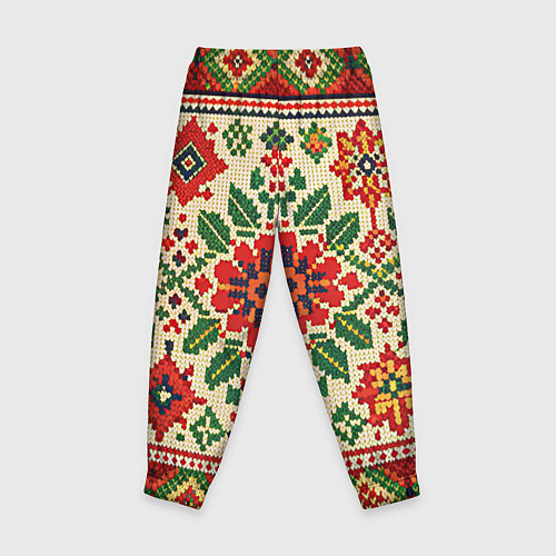 Детские брюки Славянский узор и орнамент / 3D-принт – фото 2
