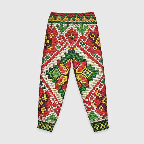 Детские брюки Классические русские узоры и орнамент / 3D-принт – фото 2