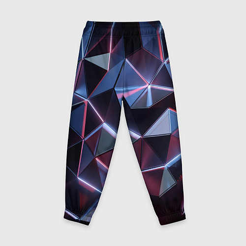 Детские брюки Неоновые геометрические плиты / 3D-принт – фото 2