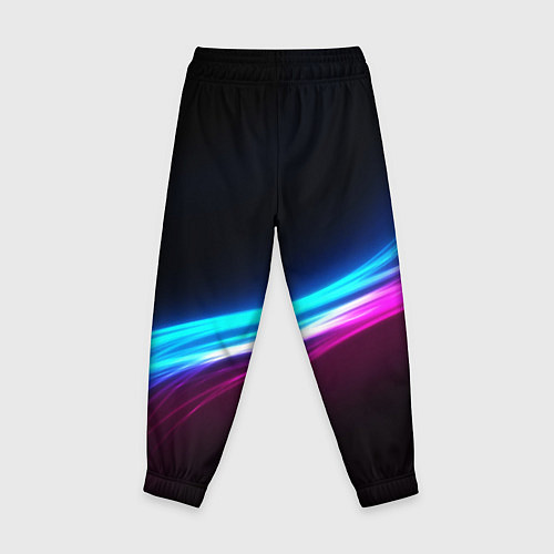Детские брюки Россия неоновые волны / 3D-принт – фото 2