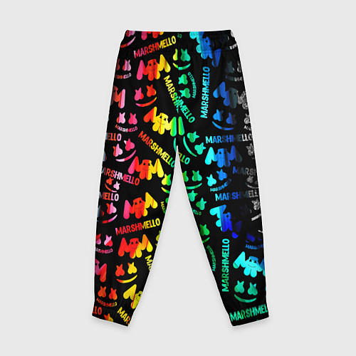 Детские брюки Marshmello neon color / 3D-принт – фото 2