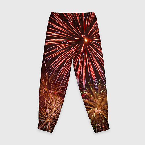 Детские брюки Яркий красочный фейерверк / 3D-принт – фото 2