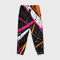 Брюки детские Разноцветные праздничные линии, цвет: 3D-принт