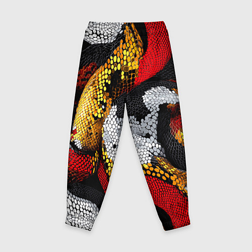Детские брюки Яркий змеиный паттерн / 3D-принт – фото 2