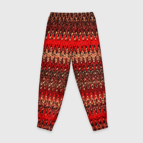 Детские брюки Красный узоры / 3D-принт – фото 2
