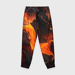 Детские брюки Огонь и лава - текстура