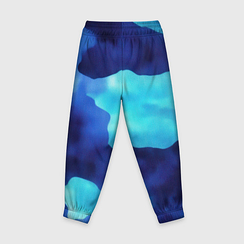 Детские брюки Камуфляж в синих оттенках / 3D-принт – фото 2