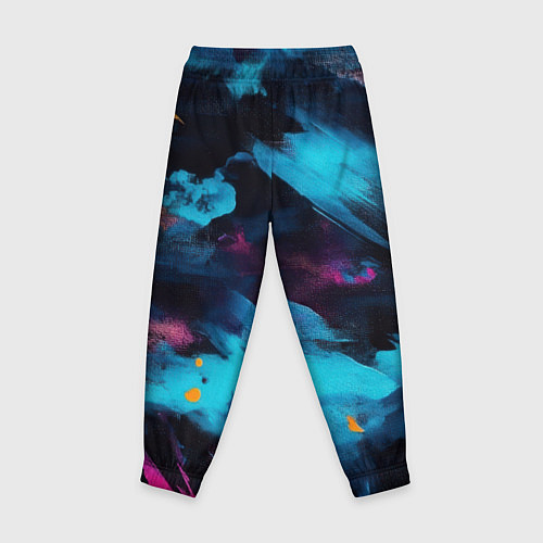 Детские брюки Герб РФ на текстурном камуфляже / 3D-принт – фото 2