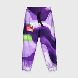 Брюки детские Фиолетовый камуфляж Россия, цвет: 3D-принт
