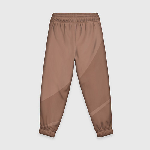 Детские брюки Мокко Мусс однотонный с полосой / 3D-принт – фото 2