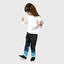 Брюки детские Синяя светящееся краска, цвет: 3D-принт — фото 2