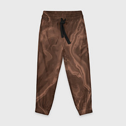 Брюки детские Коричневый абстракция в точку, цвет: 3D-принт