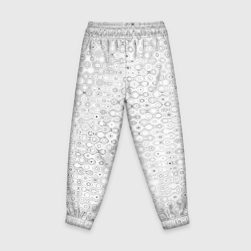 Детские брюки Белый с абстрактным узором / 3D-принт – фото 2