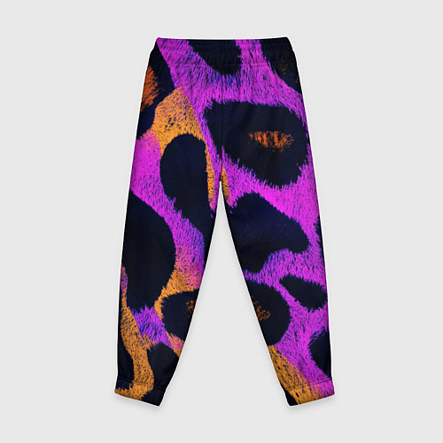 Детские брюки Неоновый леопардовый узор / 3D-принт – фото 2