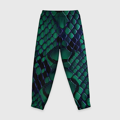 Детские брюки Бирюзовая змеиная кожа / 3D-принт – фото 2