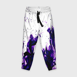 Брюки детские Фиолетовый огонь текстура, цвет: 3D-принт