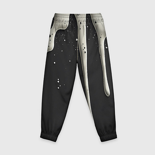 Детские брюки Белая слизь текстура / 3D-принт – фото 2