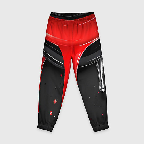 Детские брюки Красная и черная краска текстура / 3D-принт – фото 2