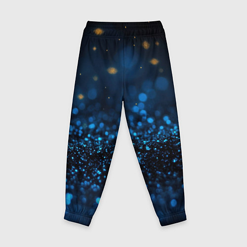 Детские брюки Боке блестяшки на черном / 3D-принт – фото 2