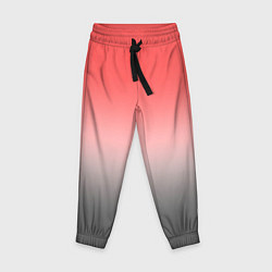 Брюки детские Бледный красно-серый градиент, цвет: 3D-принт
