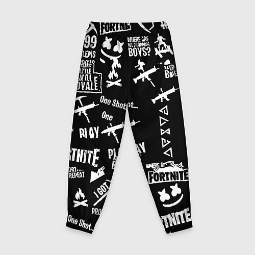 Детские брюки Черно белые логотипы игр / 3D-принт – фото 2
