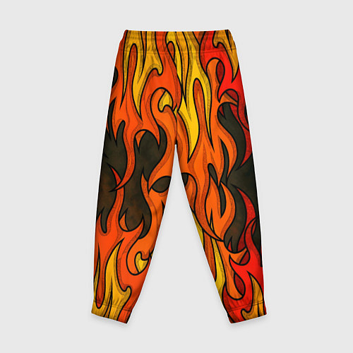 Детские брюки Языки пламени арт / 3D-принт – фото 2