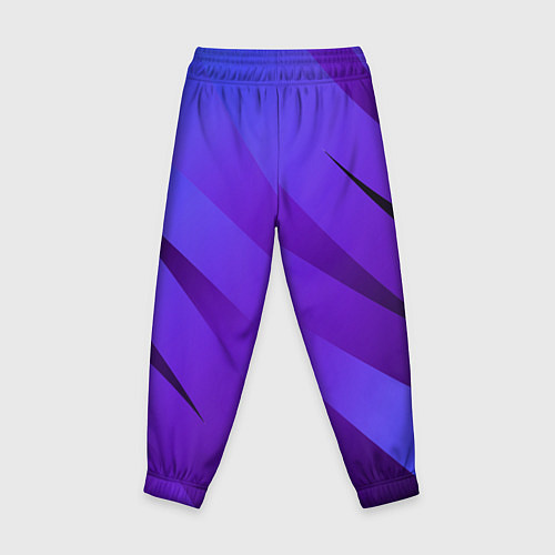Детские брюки Сине-фиолетовый абстрактные линии / 3D-принт – фото 2