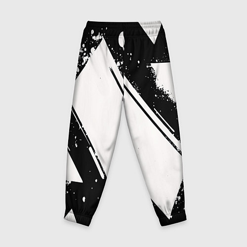 Детские брюки Color black white / 3D-принт – фото 2