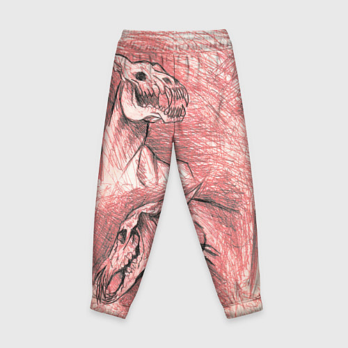 Детские брюки Черепа лошадей - эскиз / 3D-принт – фото 2