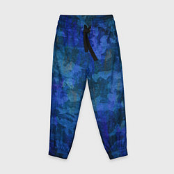 Брюки детские Абстракция - blue uniform camouflage, цвет: 3D-принт