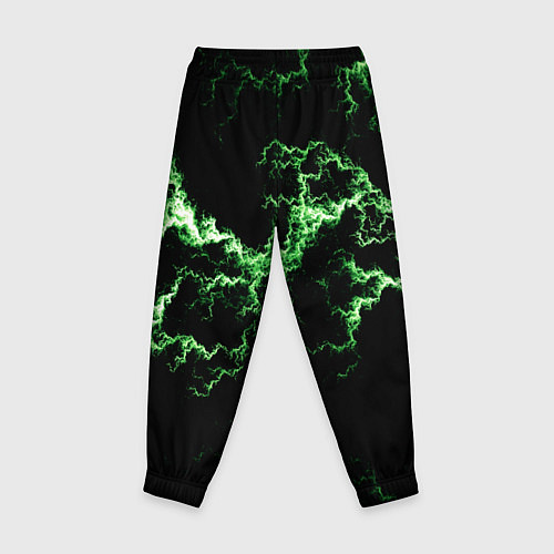 Детские брюки Lightning green glow / 3D-принт – фото 2