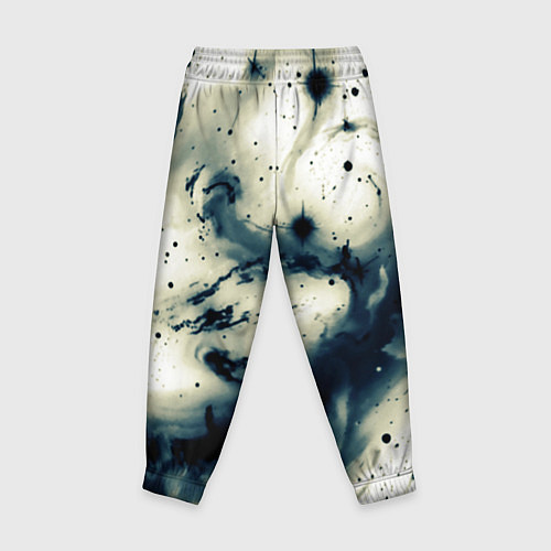 Детские брюки Бежевый и тёмно-синий космическая абстракция / 3D-принт – фото 2
