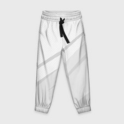 Брюки детские Светлый серый текстура с полосой, цвет: 3D-принт