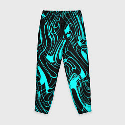Детские брюки Чёрно-голубой абстрактные линии