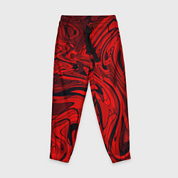 Брюки детские Красный смешение пластика, цвет: 3D-принт