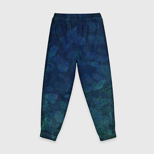 Детские брюки Абстракция - marine camouflage / 3D-принт – фото 2