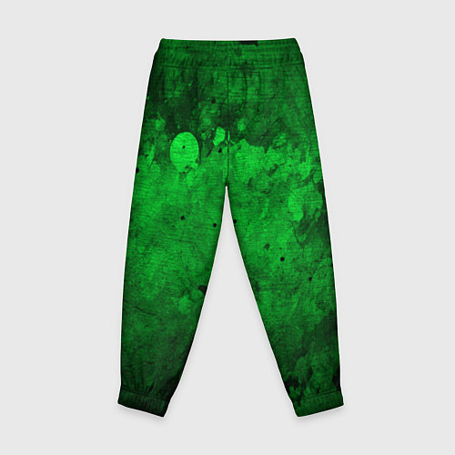 Детские брюки Абстракция - green acid stains / 3D-принт – фото 2