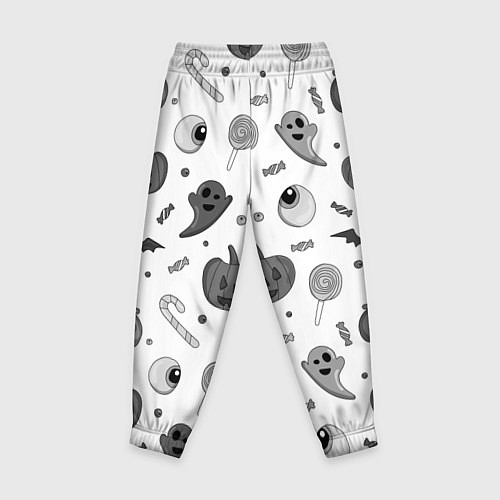 Детские брюки Halloween grey and white / 3D-принт – фото 2