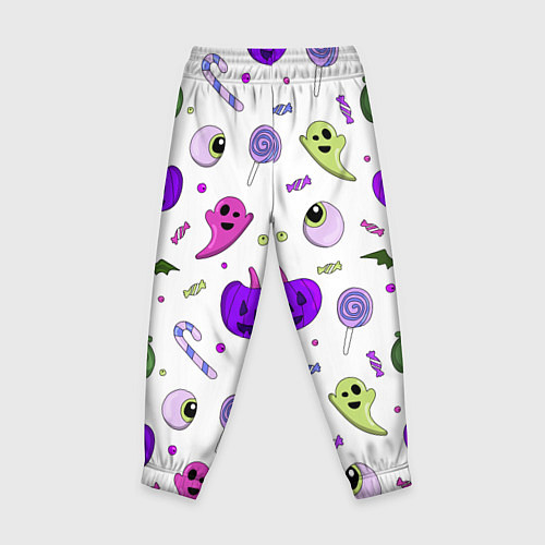 Детские брюки Halloween purple pumpkin pattern / 3D-принт – фото 2