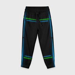 Брюки детские Neon green light blue, цвет: 3D-принт