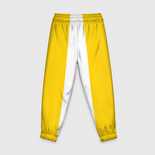 Детские брюки Color yellow white line / 3D-принт – фото 2