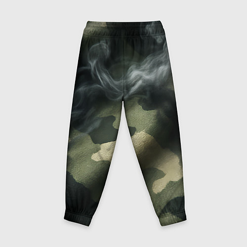 Детские брюки Камуфляжная ткань с дымом / 3D-принт – фото 2