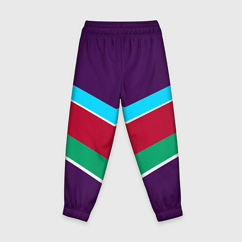 Детские брюки Фиолетовый с полосами / 3D-принт – фото 2