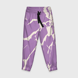 Брюки детские Разломы на лиловом, цвет: 3D-принт