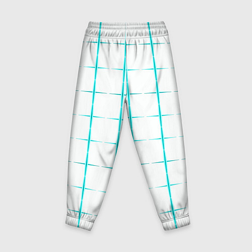Детские брюки Color white light blue crosses / 3D-принт – фото 2