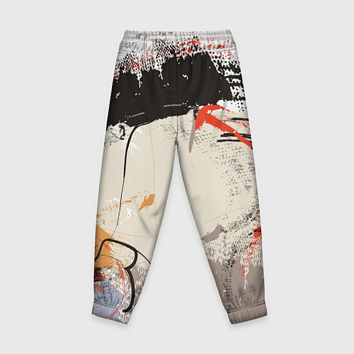 Детские брюки Современное искусство - размалёваная красками стен / 3D-принт – фото 2