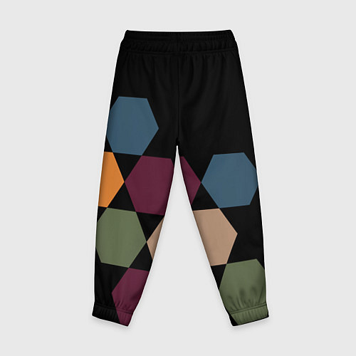 Детские брюки Honeycombs autumn colors / 3D-принт – фото 2